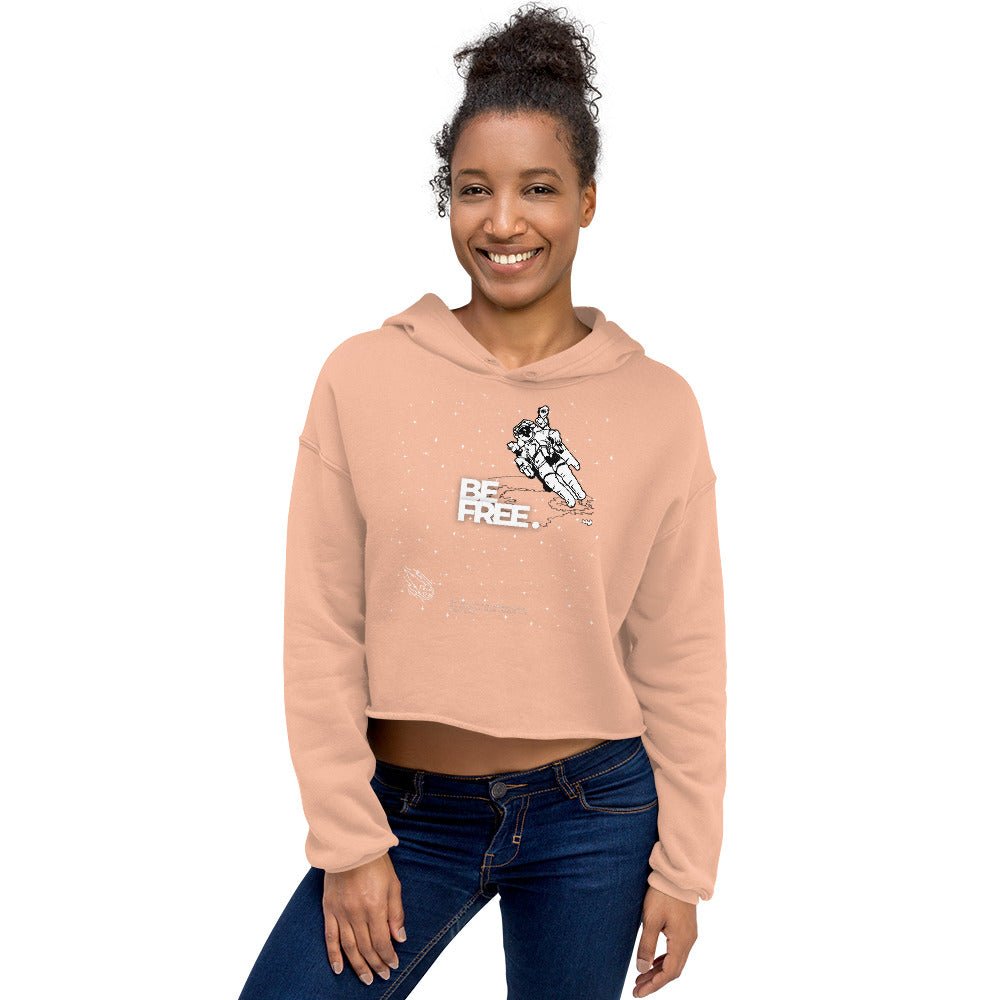 Be Free On Outer Orbit Women's Crop Hoodie - FLAKOUT