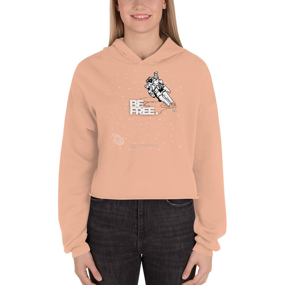 Be Free On Outer Orbit Women's Crop Hoodie - FLAKOUT