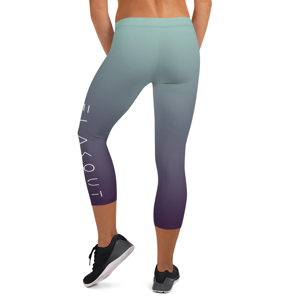 Aqua Nocturne Women's Capri Leggings - FLAKOUT