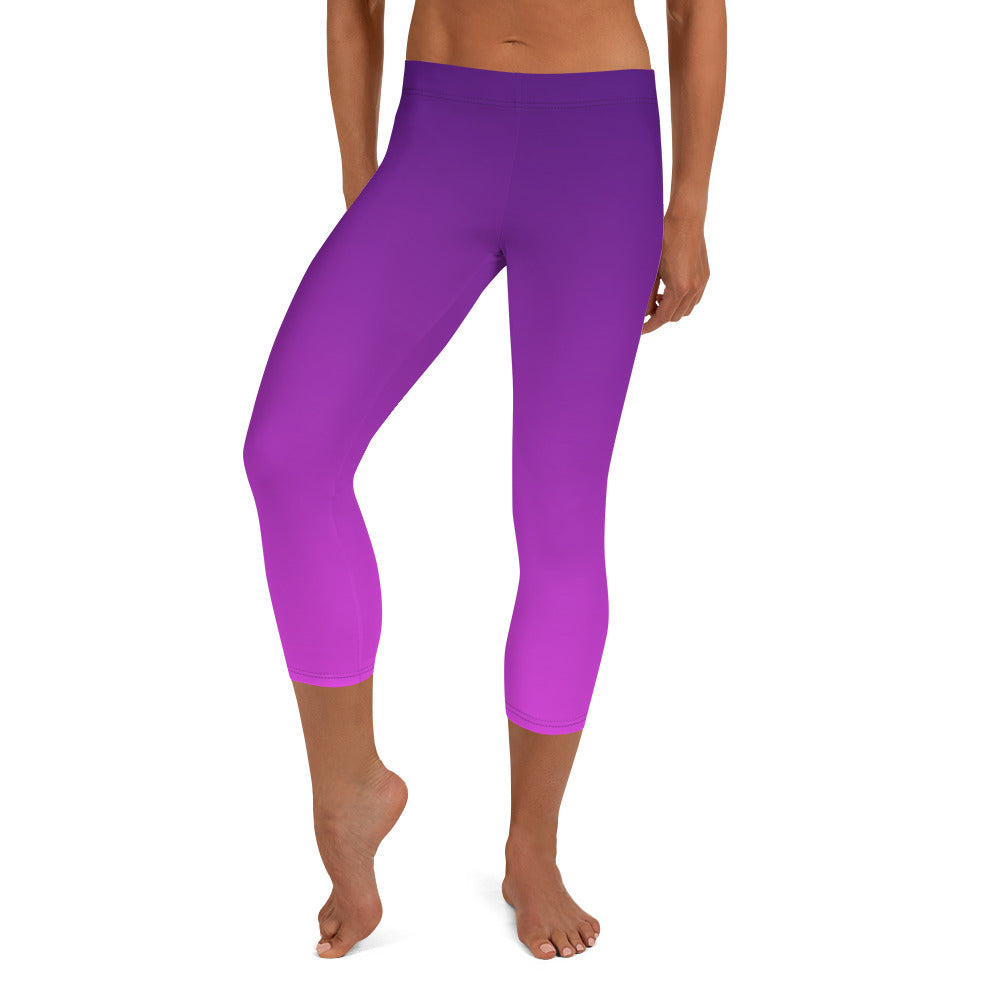 Neon Orchid Women's Capri Leggings - FLAKOUT