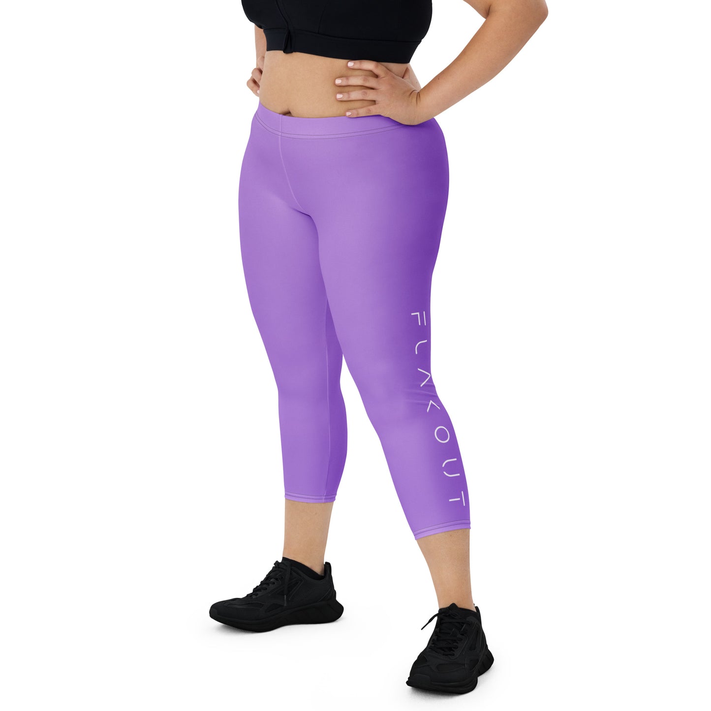 Soothing Lavender Women's Capri Leggings - FLAKOUT