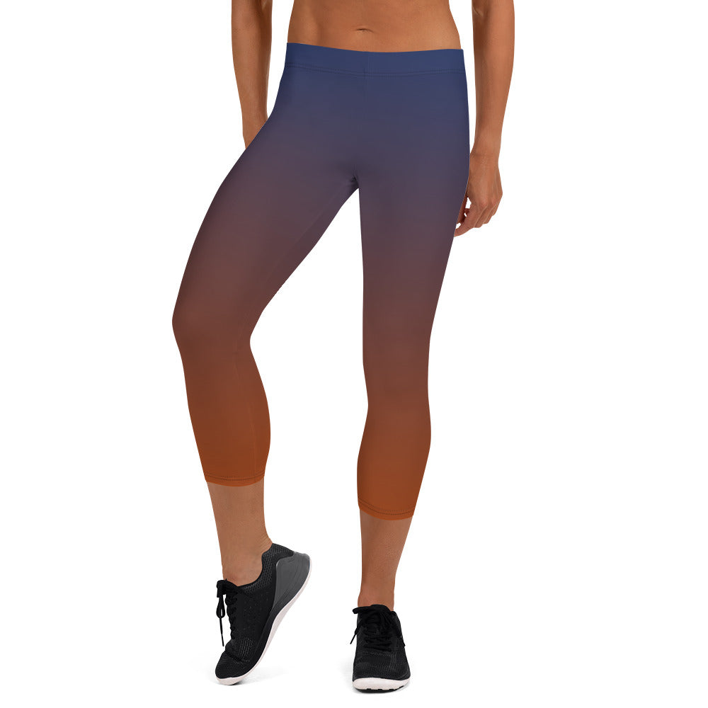 Ocean Bonfire Women's Capri Leggings - FLAKOUT