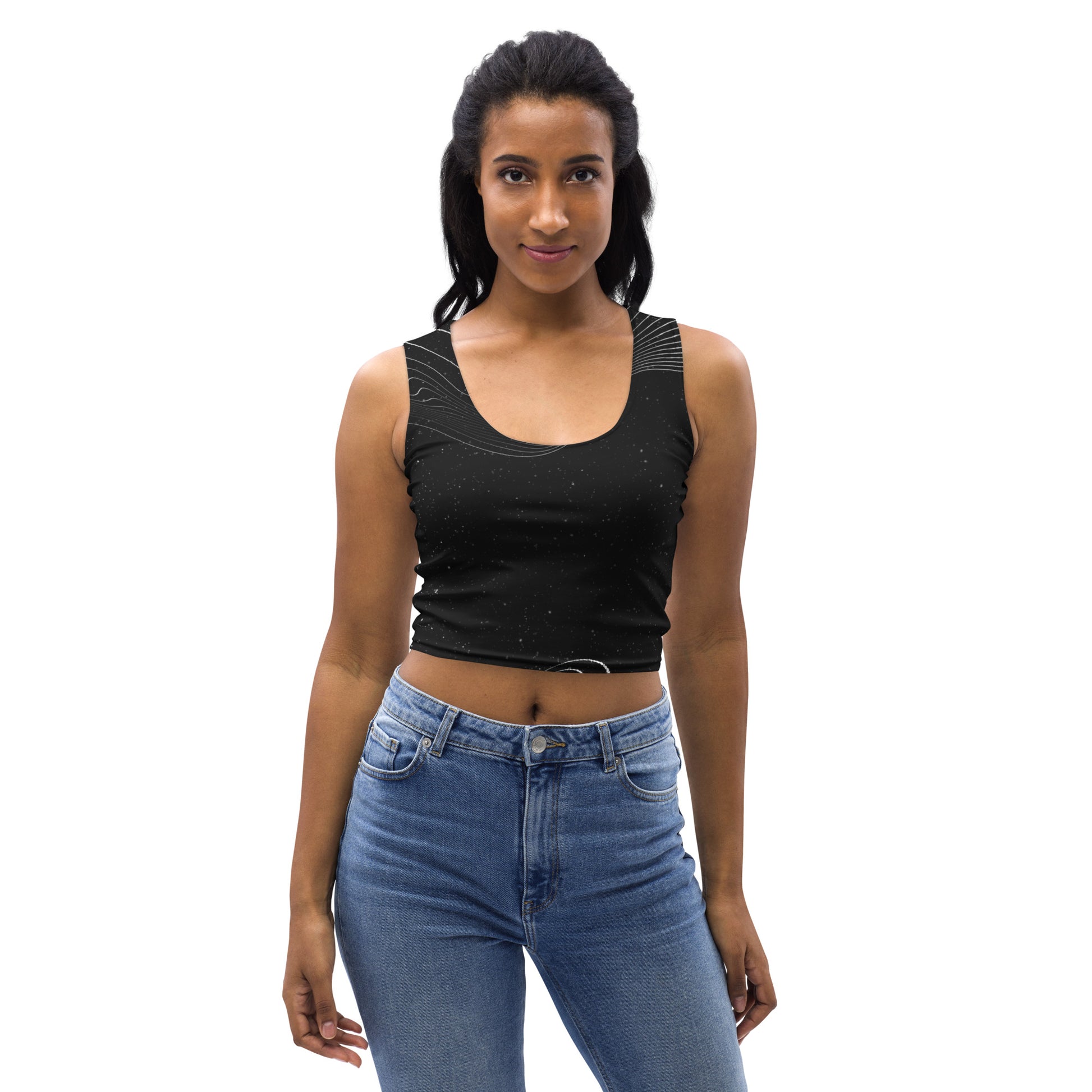 Noir Stripes Crop Top - FLAKOUT