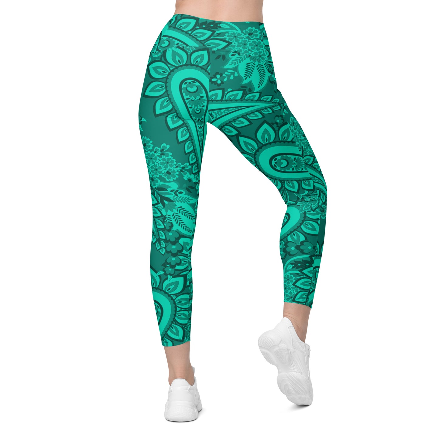 Infinite Quasar Women's Recycled Crossover Leggings With Pockets - FLAKOUT