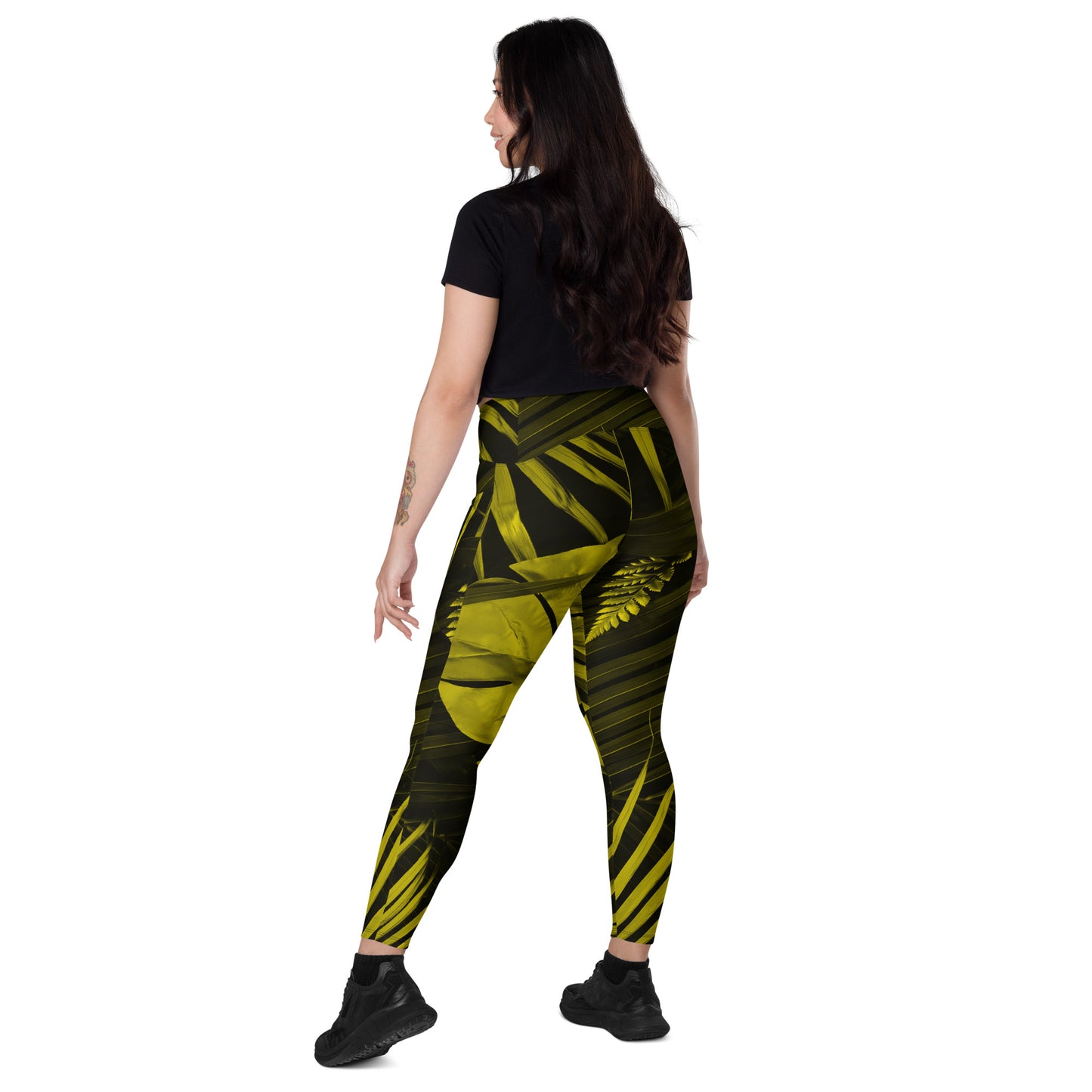 Yellowaze Women's Recycled Crossover Leggings With Pockets - FLAKOUT