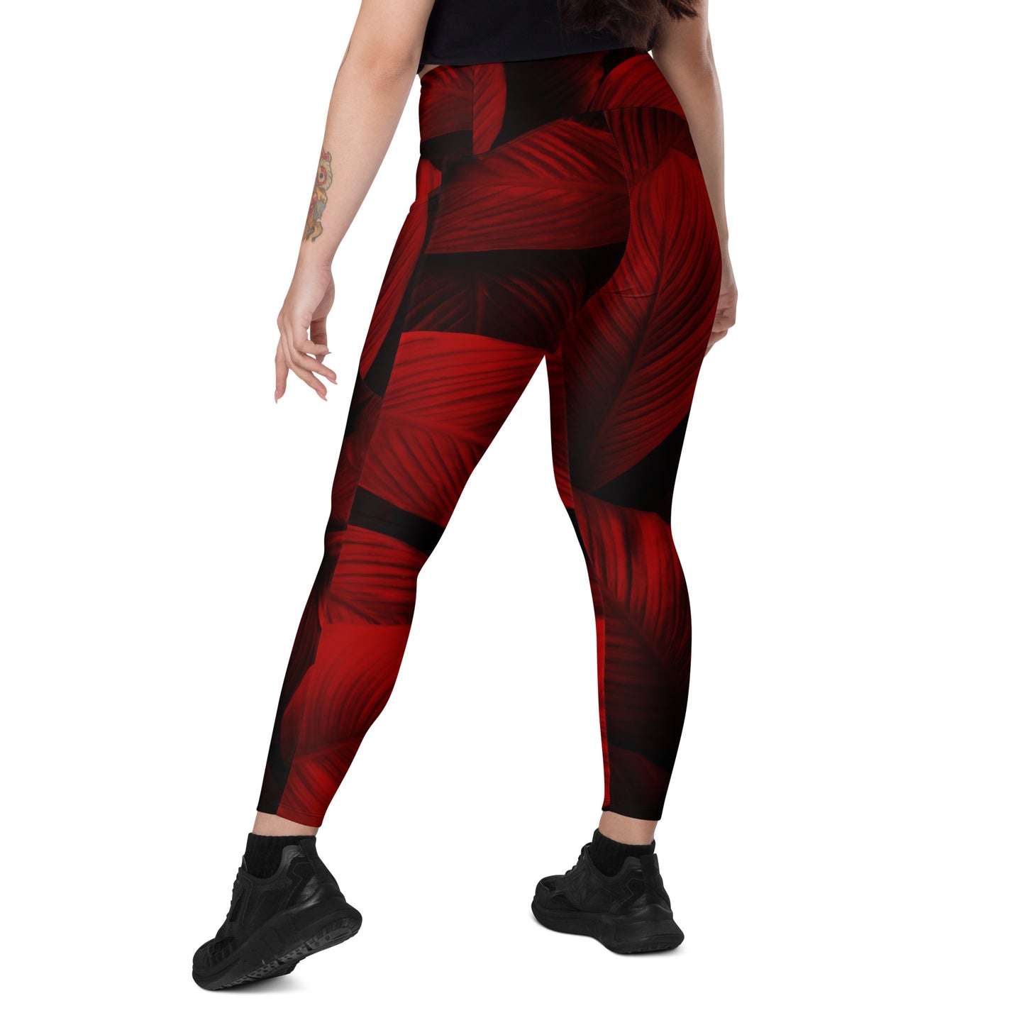 Redveil Women's Recycled Crossover Leggings With Pockets - FLAKOUT