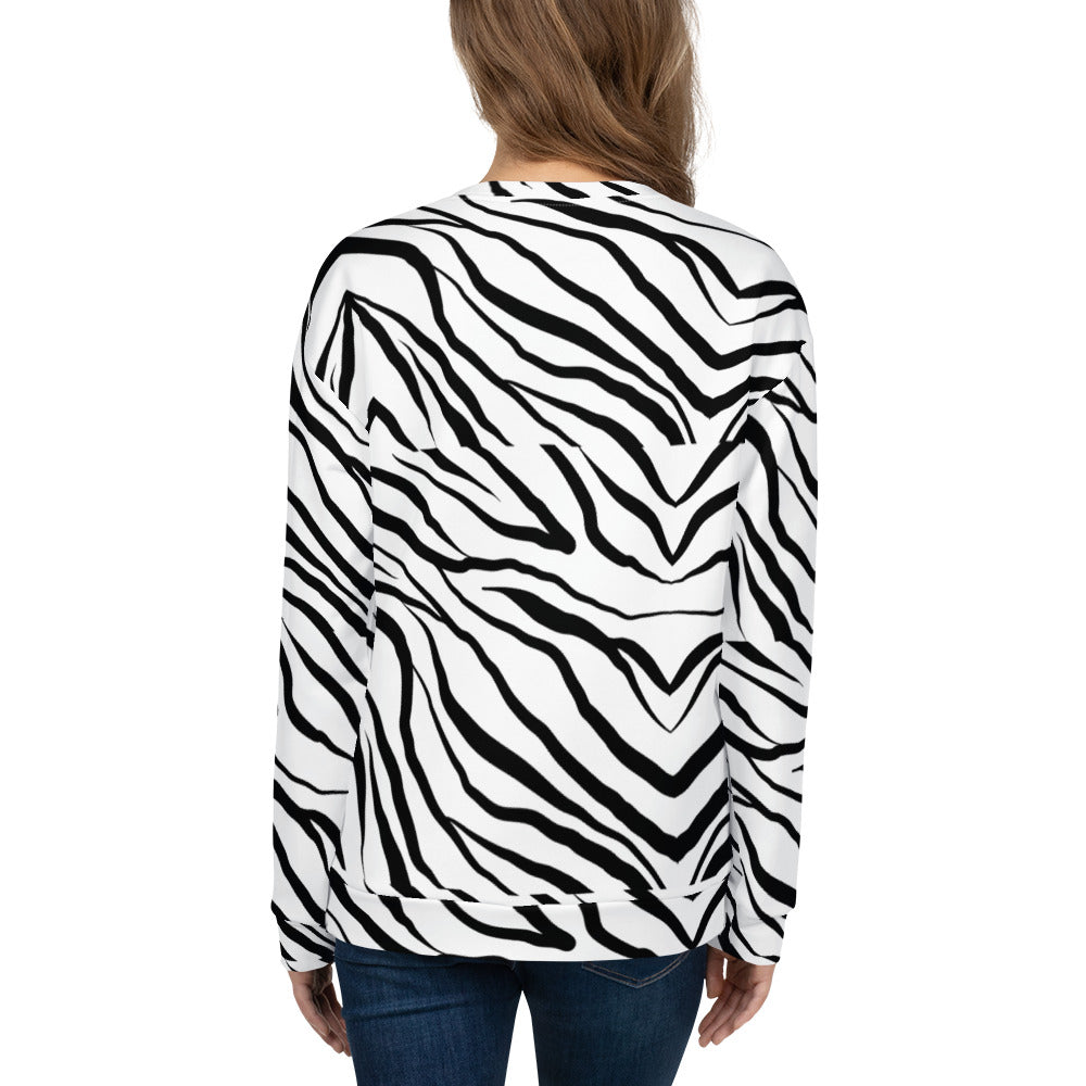 Striped Zebra Vibrance Sweatshirt - FLAKOUT