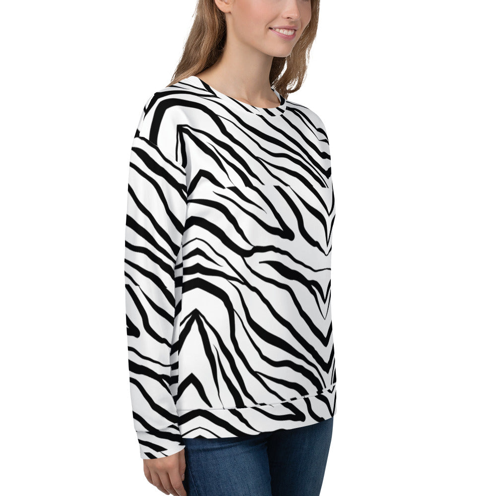 Striped Zebra Vibrance Sweatshirt - FLAKOUT