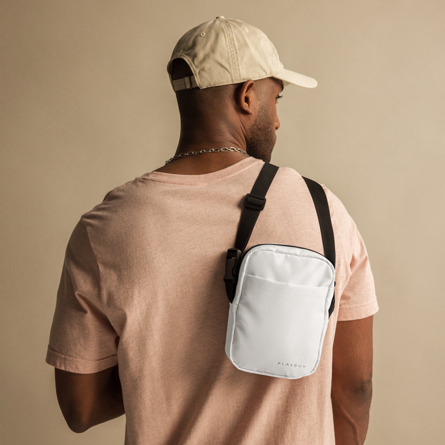 Unisex Water-resistant Crossbody Bag - White - FLAKOUT