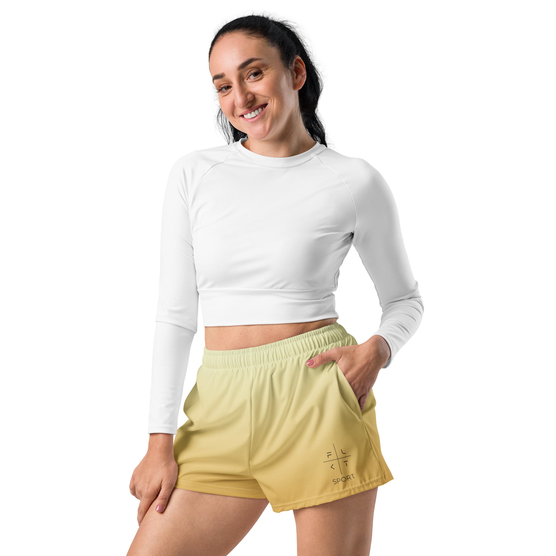 Amber Fields FLAKOUT Sport Women’s Recycled Athletic Shorts - FLAKOUT