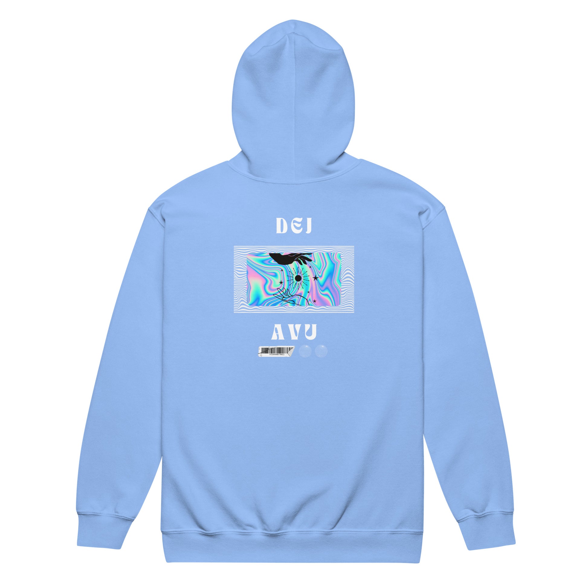 Echoes Of Dejavu Heavy Harmony Fusion Zip Hoodie - Carolina Blue - FLAKOUT