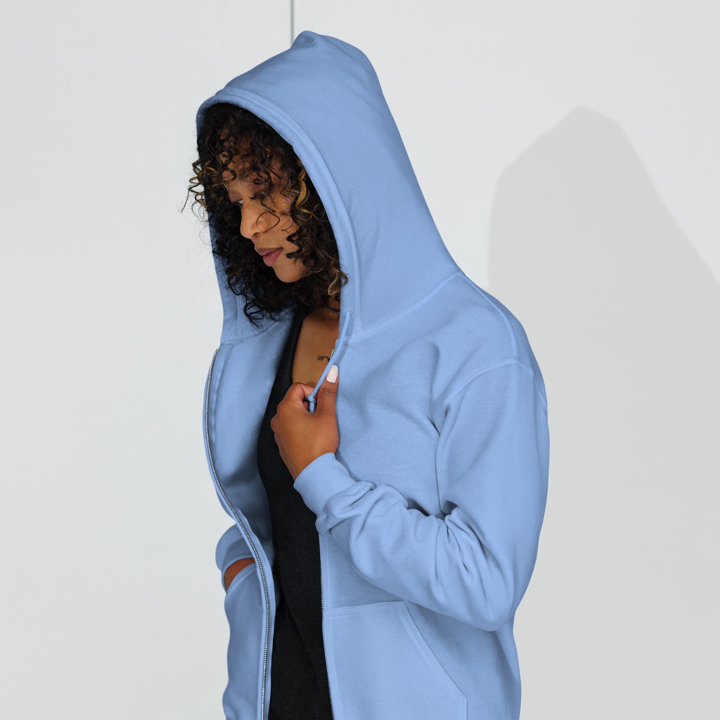 Sweet Talker Kiss Me Heavy Harmony Fusion Zip Hoodie - Carolina Blue - FLAKOUT