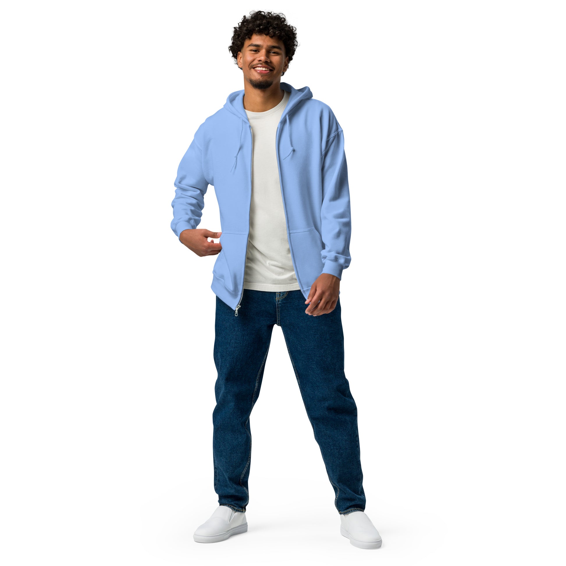 Nonnotine Dreamscape Trippin Heavy Harmony Fusion Zip Hoodie - Carolina Blue - FLAKOUT