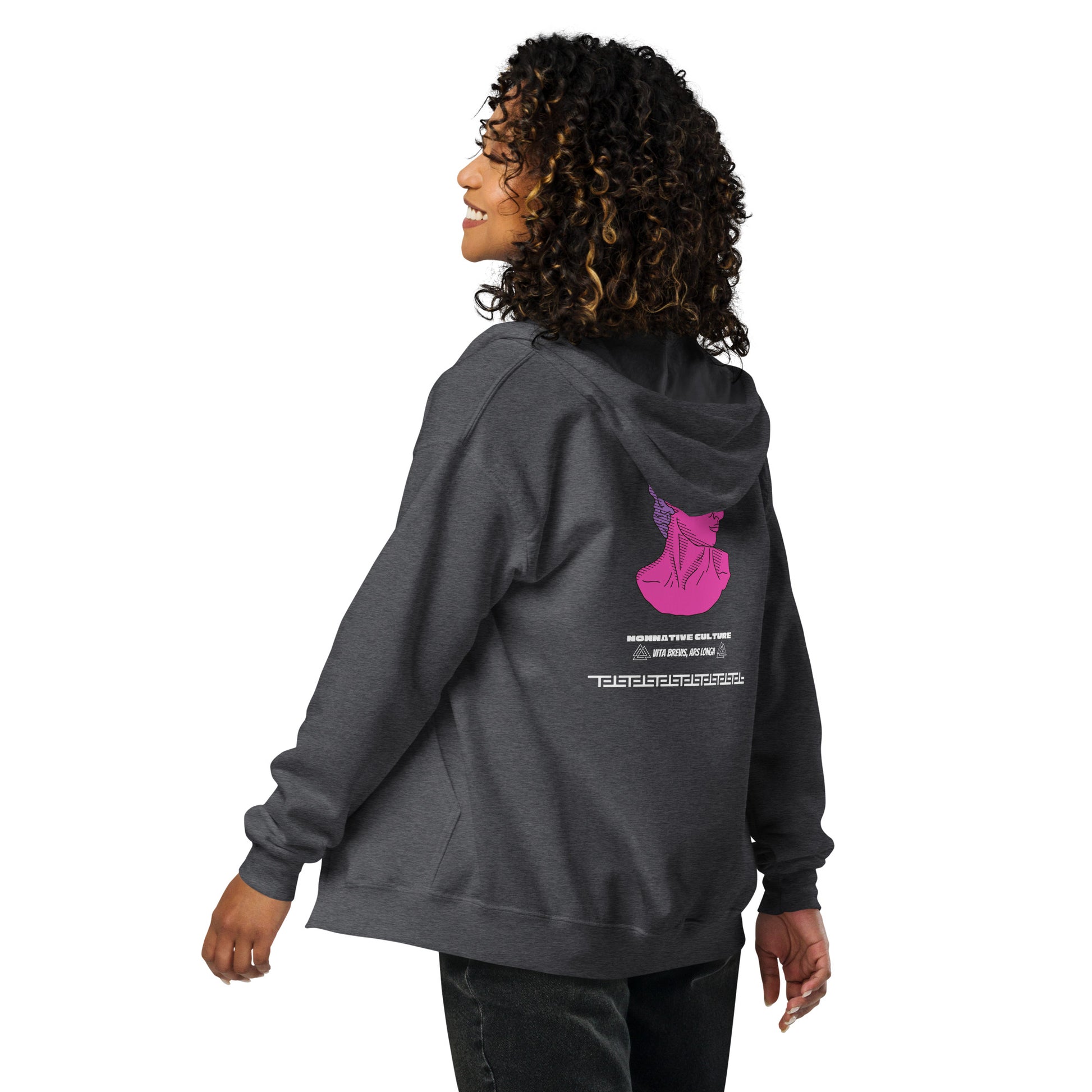 Nonnotine Dreamscape Trippin Heavy Harmony Fusion Zip Hoodie - Dark Heather - FLAKOUT