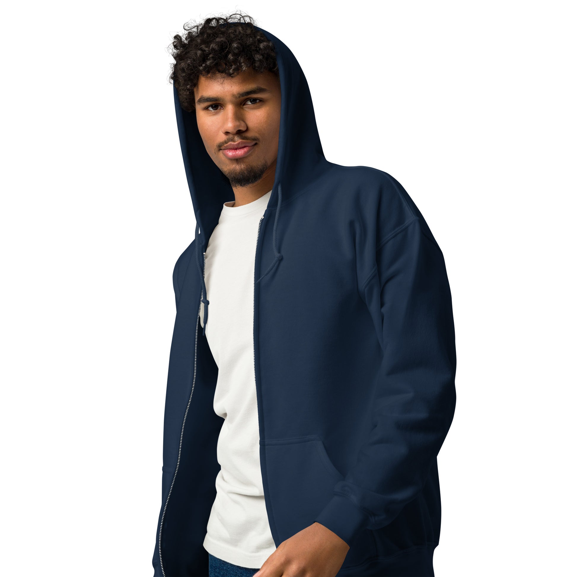 Flakout. Heavy Harmony Fusion Zip Hoodie - Navy - FLAKOUT