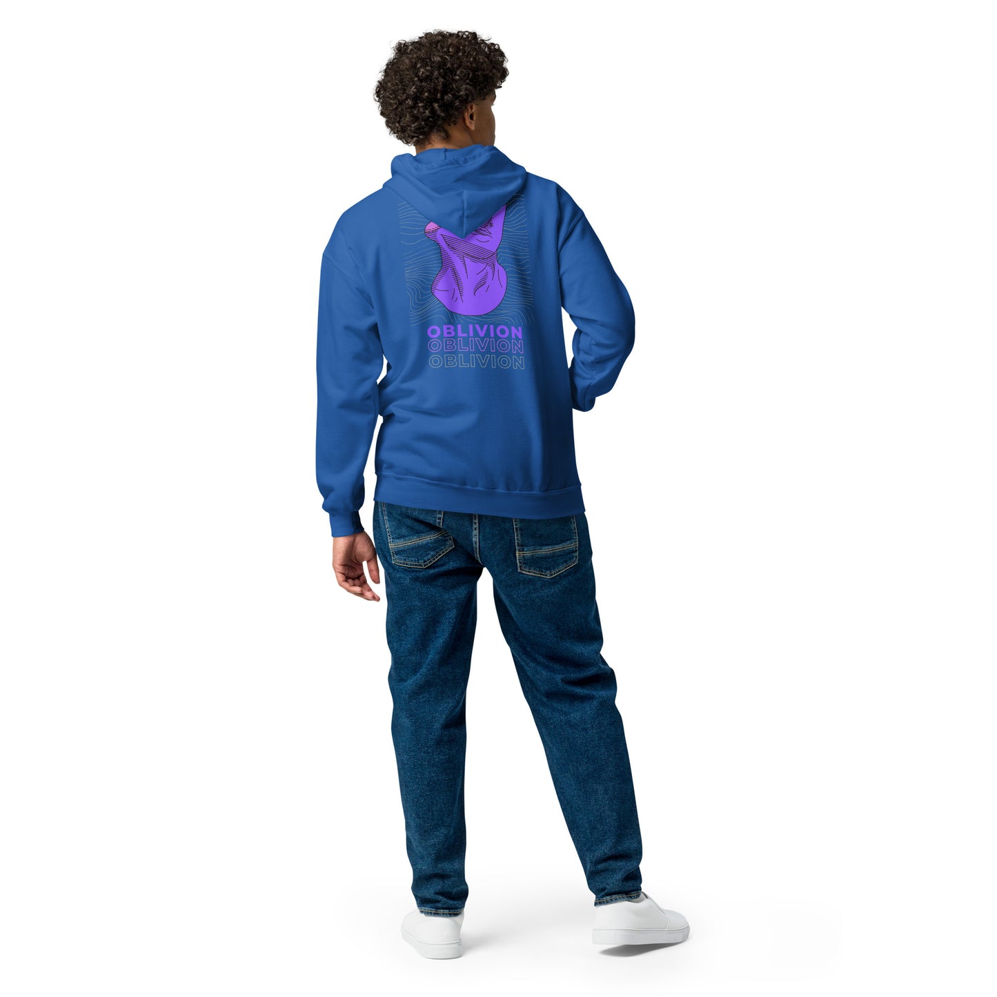 Violet Veil Of Oblivion Heavy Harmony Fusion Zip Hoodie - Royal - FLAKOUT