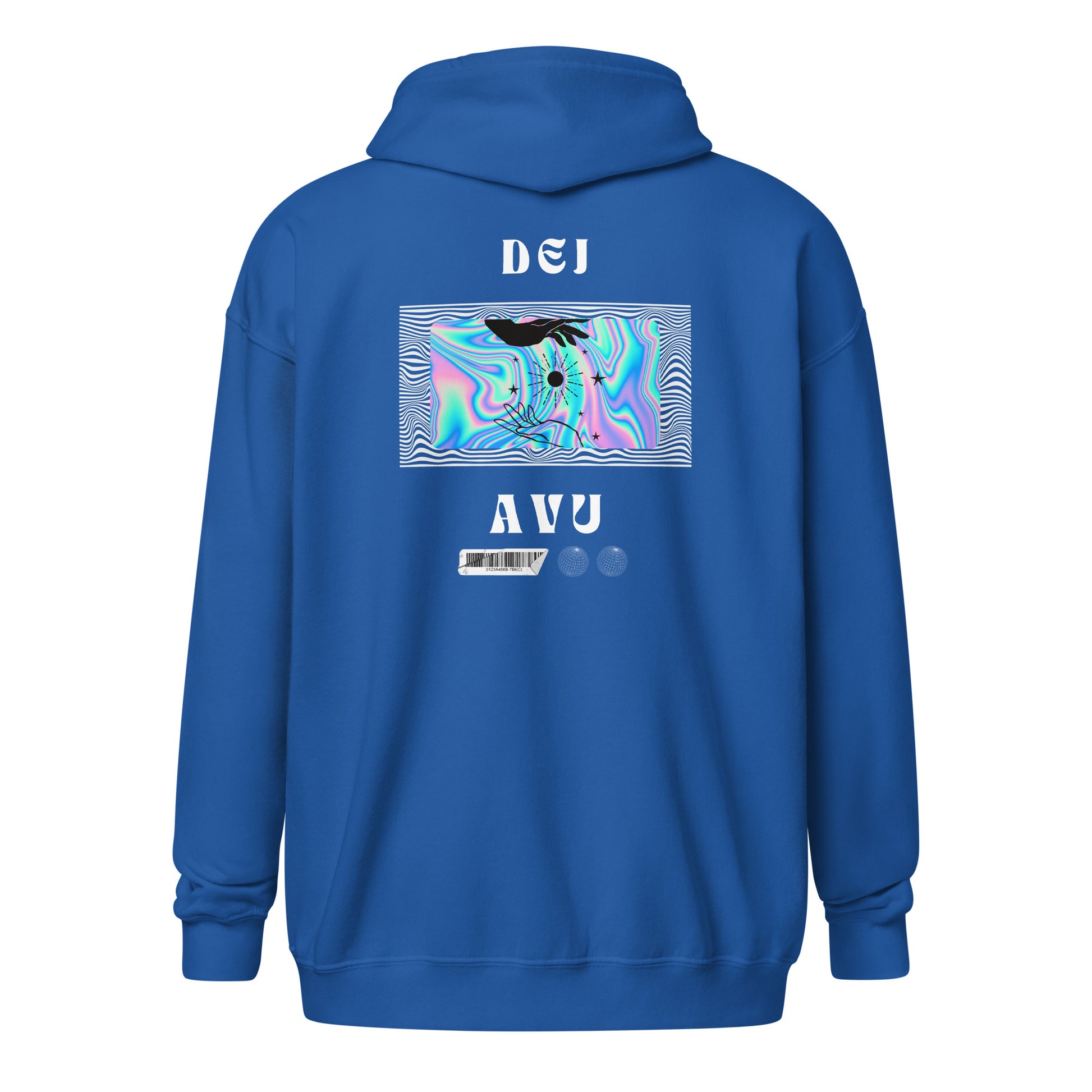 Echoes Of Dejavu Heavy Harmony Fusion Zip Hoodie - Royal - FLAKOUT