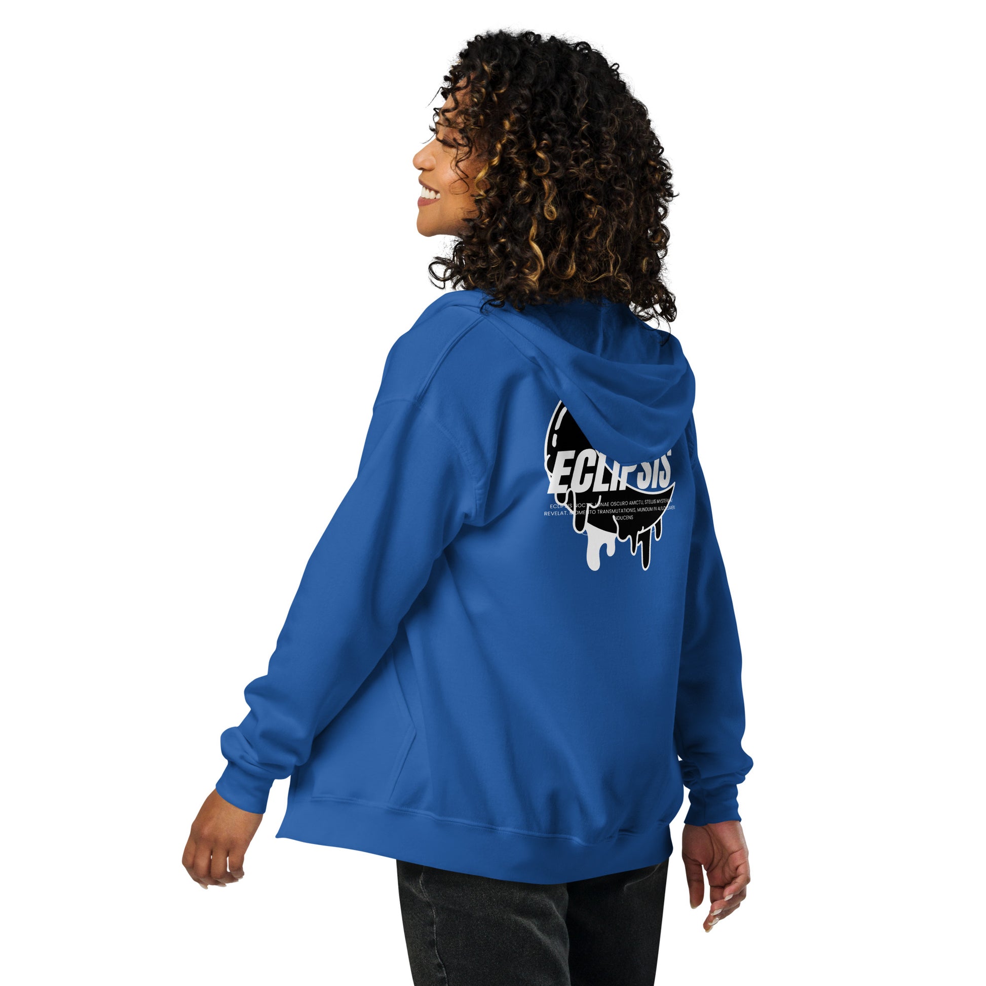 Lunar Eclipsis Heavy Harmony Fusion Zip Hoodie - Royal - FLAKOUT