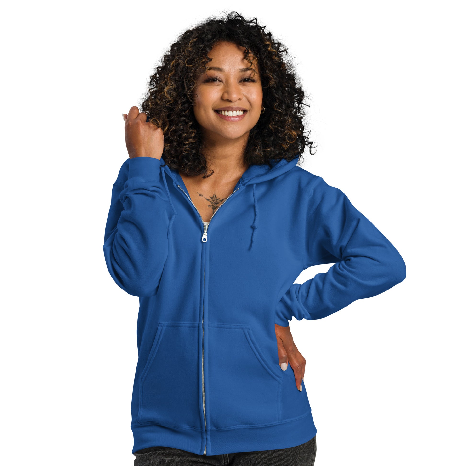 Nonnotine Dreamscape Trippin Heavy Harmony Fusion Zip Hoodie - Royal - FLAKOUT