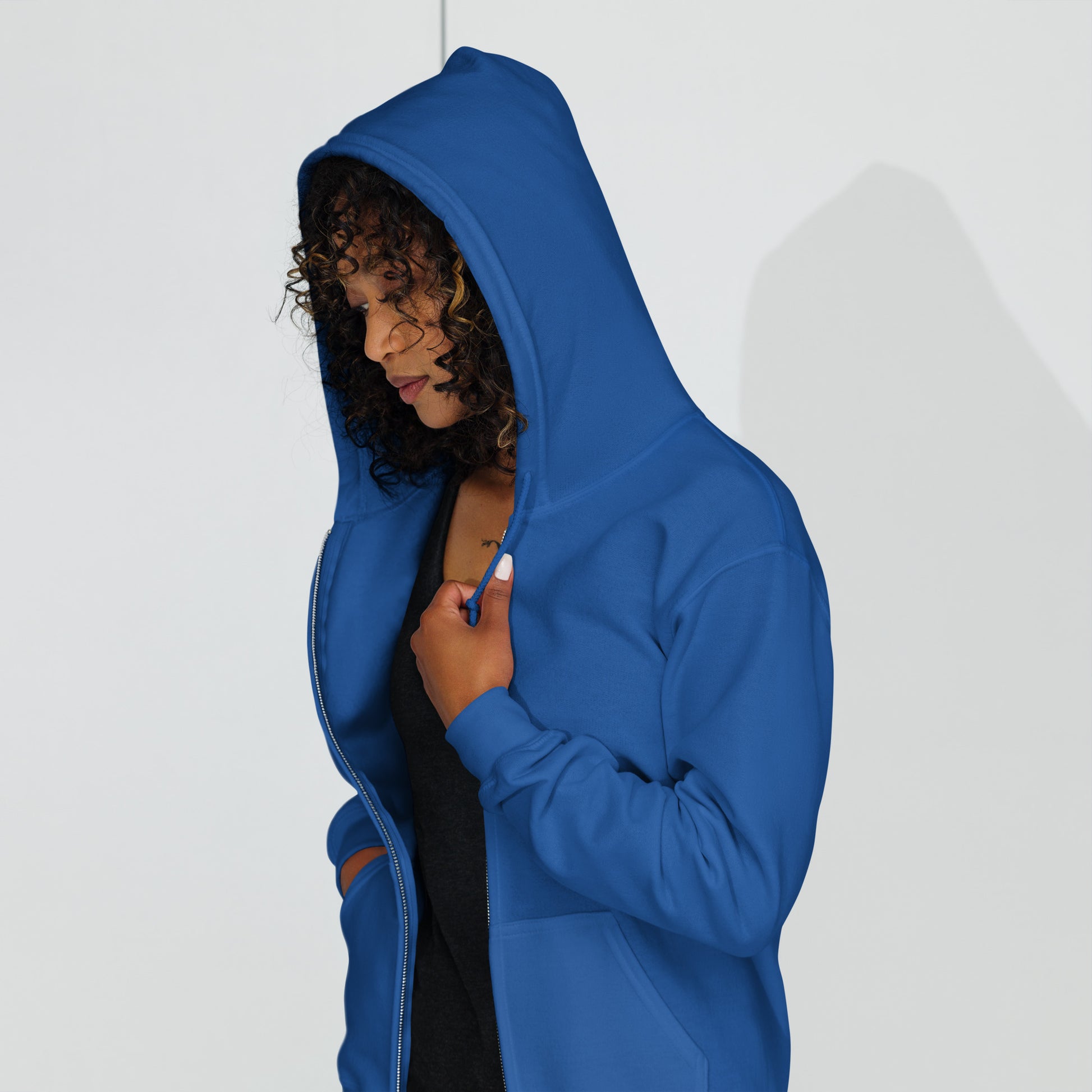 Lunar Eclipsis Heavy Harmony Fusion Zip Hoodie - Royal - FLAKOUT