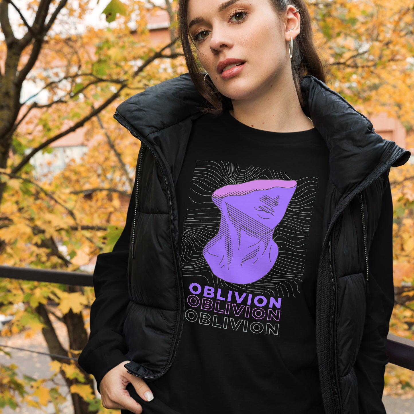 Violet Veil Of Oblivion Long Sleeve Tee - FLAKOUT