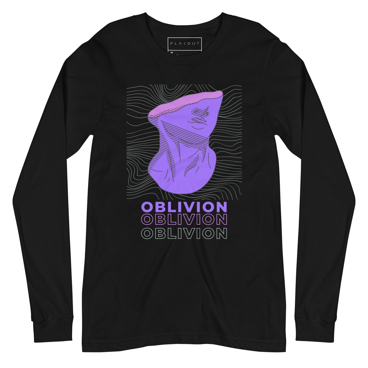 Violet Veil Of Oblivion Long Sleeve Tee - FLAKOUT