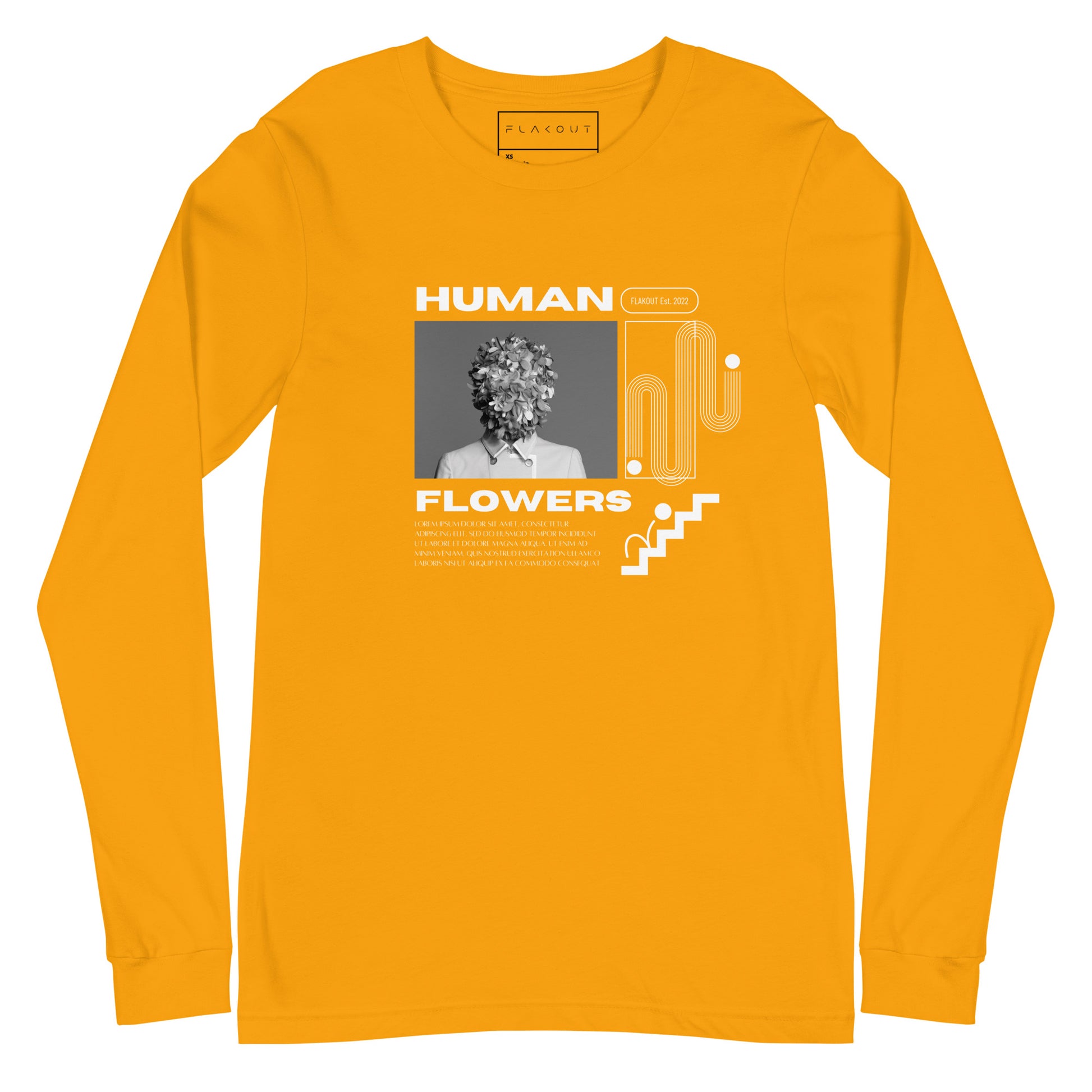 Human Flowers Floral Blooming Long Sleeve Tee - FLAKOUT