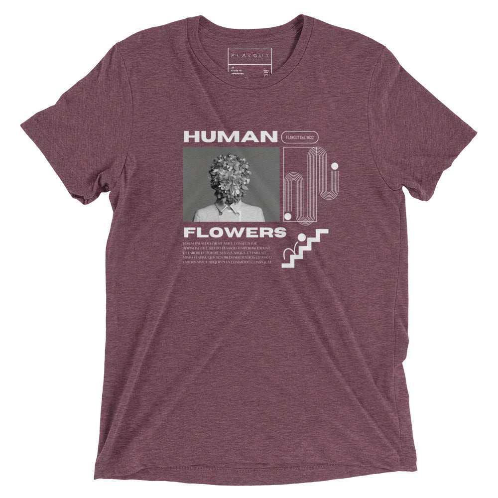 Human Flowers Floral Blooming T-shirt - FLAKOUT