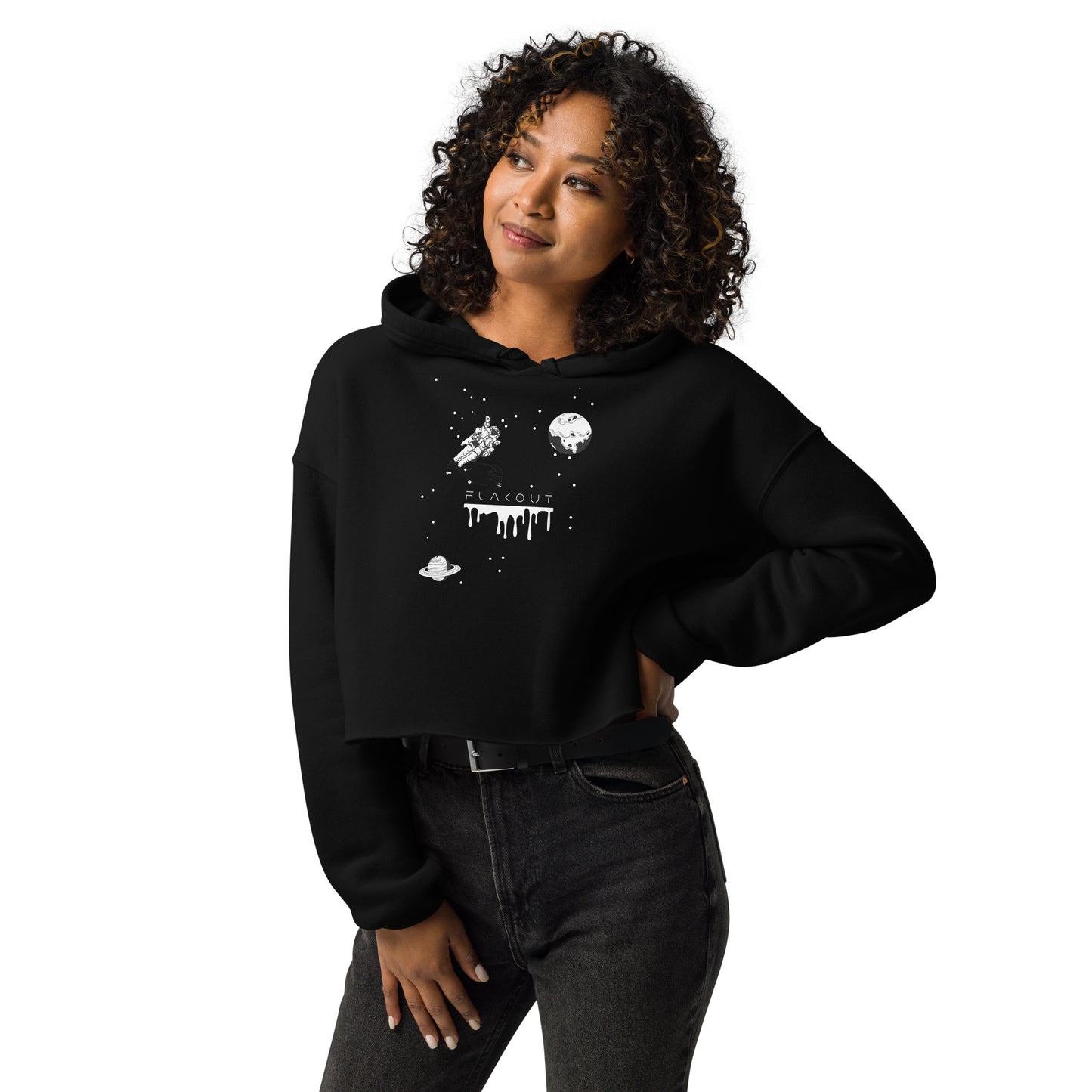 Women's Crop Hoodie Astronaut - FLAKOUT