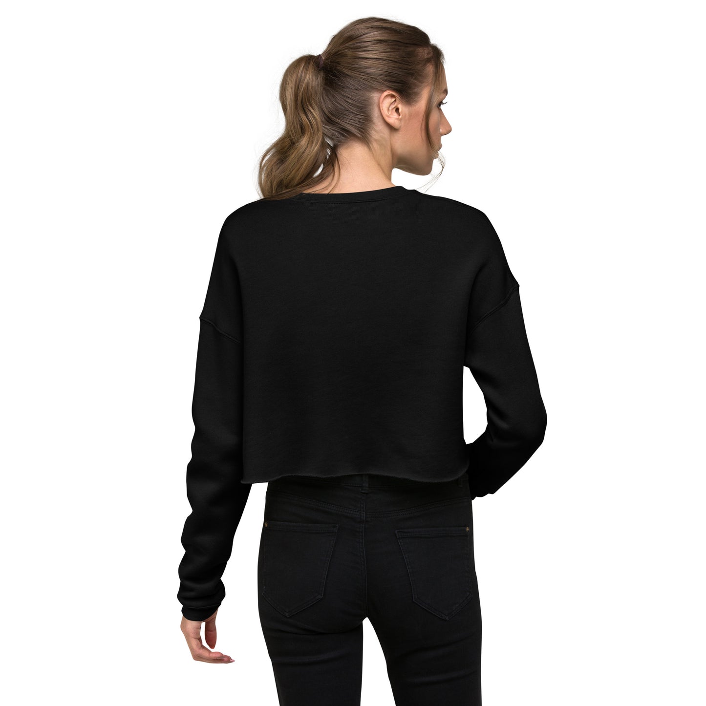 Gorgeous Opullent Allure Women's Crop Sweatshirt - Black - FLAKOUT