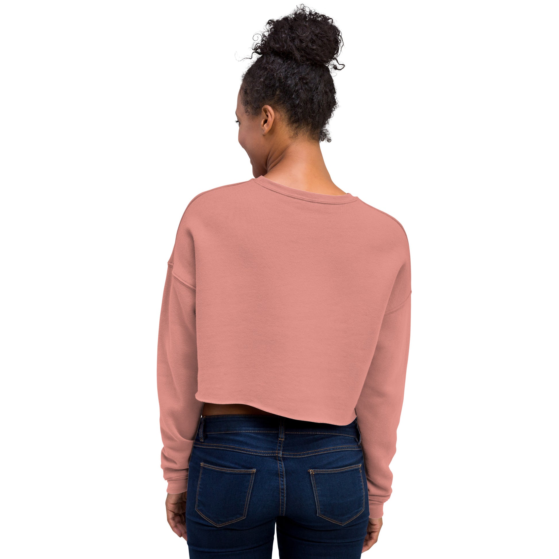 Sweet Talker Kiss Me Women's Crop Sweatshirt - Mauve - FLAKOUT