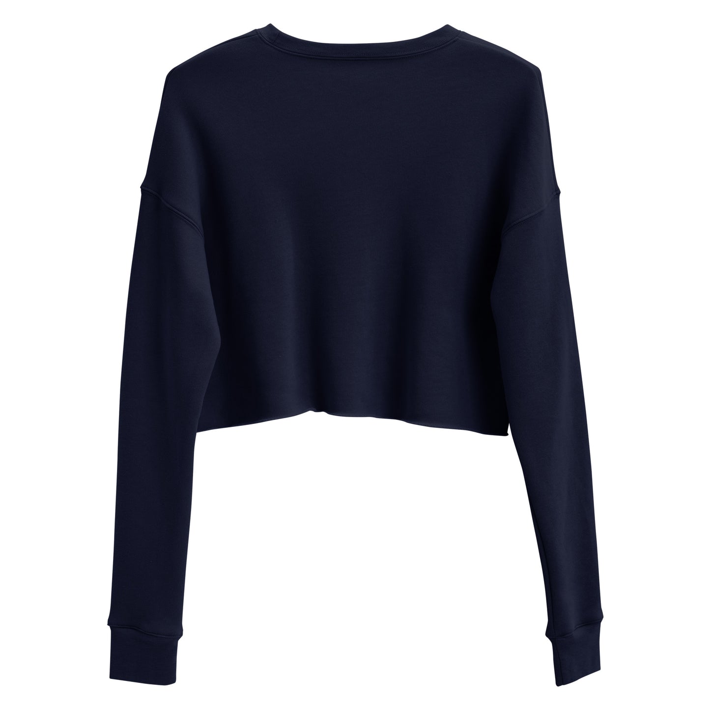 Vivid Existence Live Your Life Women's Crop Sweatshirt - Navy - FLAKOUT