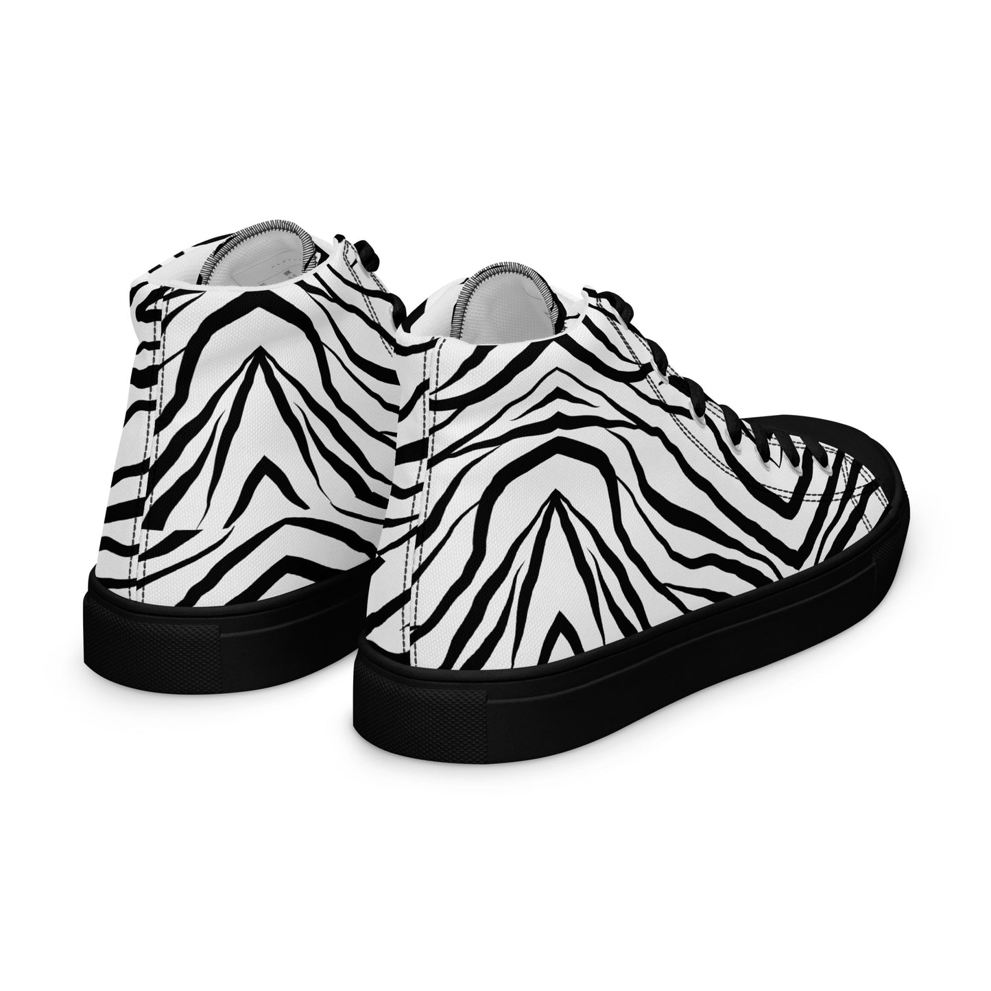 Striped Zebra Vibrance Women’s High Top Canvas Shoes - FLAKOUT