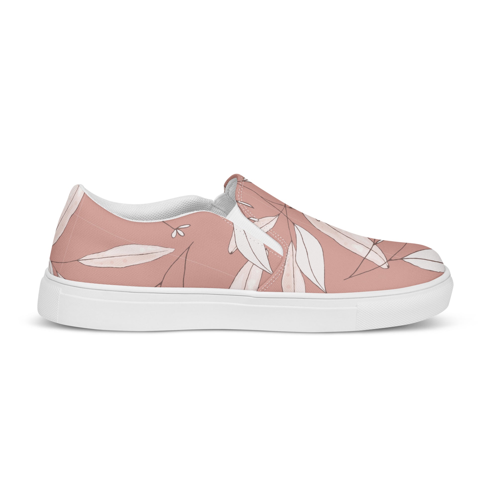 Feathered Finesse Women's Slip-On Canvas Shoes - FLAKOUT