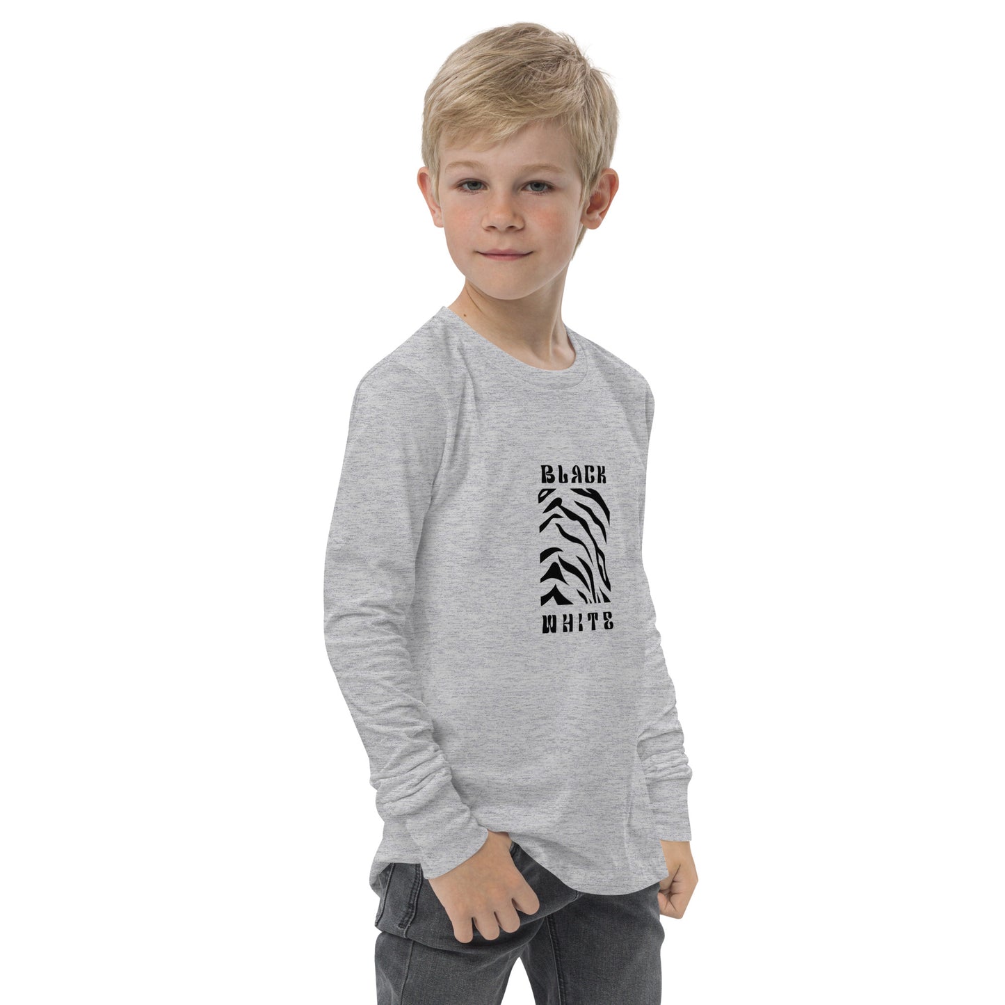 Opulent Onyx Tiger Kid's Long Sleeve Shirt - FLAKOUT