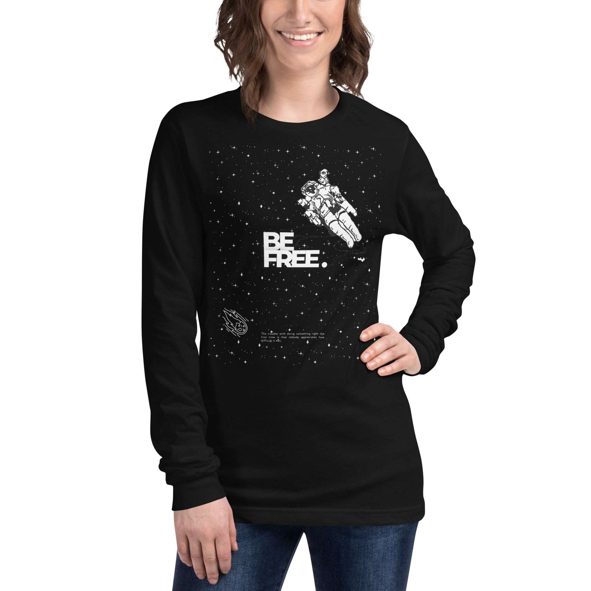 Be Free On Outer Orbit Long Sleeve Tee - FLAKOUT