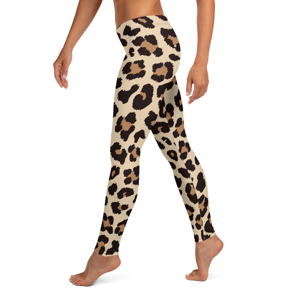 Leopar Chic Feline Women's Leggings - FLAKOUT