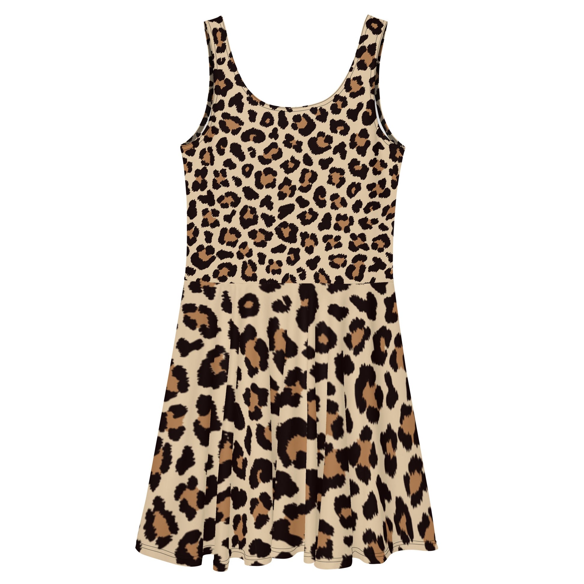 Leopar Chic Feline Women's Skater Dress - FLAKOUT