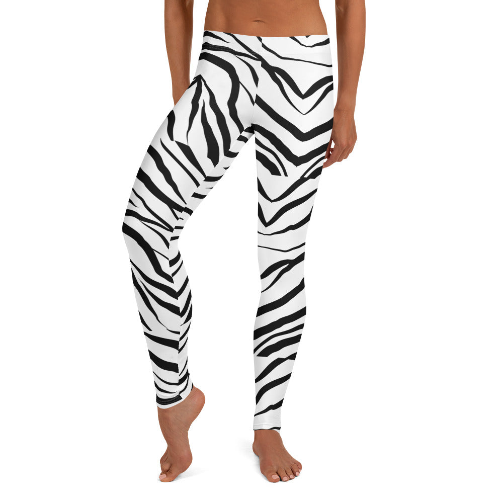 Striped Zebra Vibrance Women's Leggings - FLAKOUT