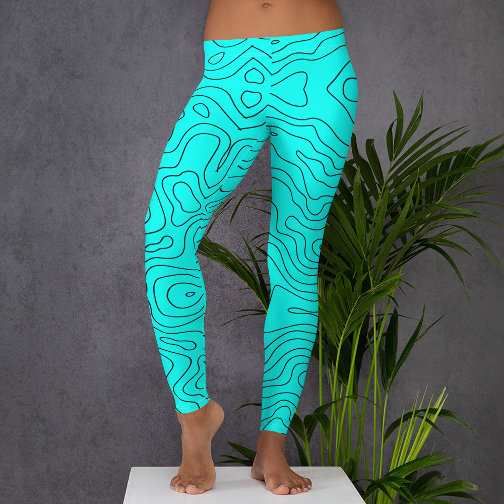 Blue Abyss Women's Leggings - FLAKOUT