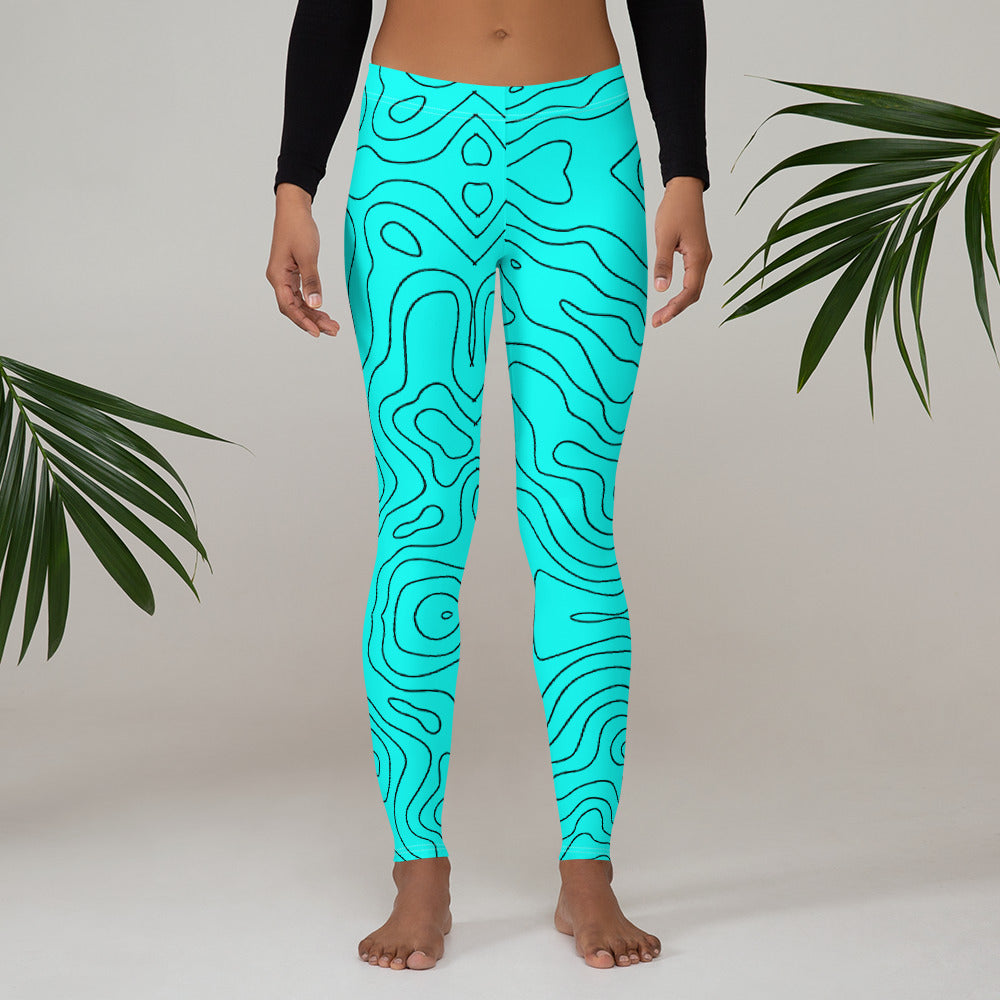 Blue Abyss Women's Leggings - FLAKOUT