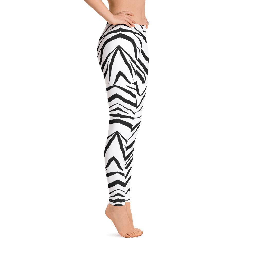 Striped Zebra Vibrance Women's Leggings - FLAKOUT