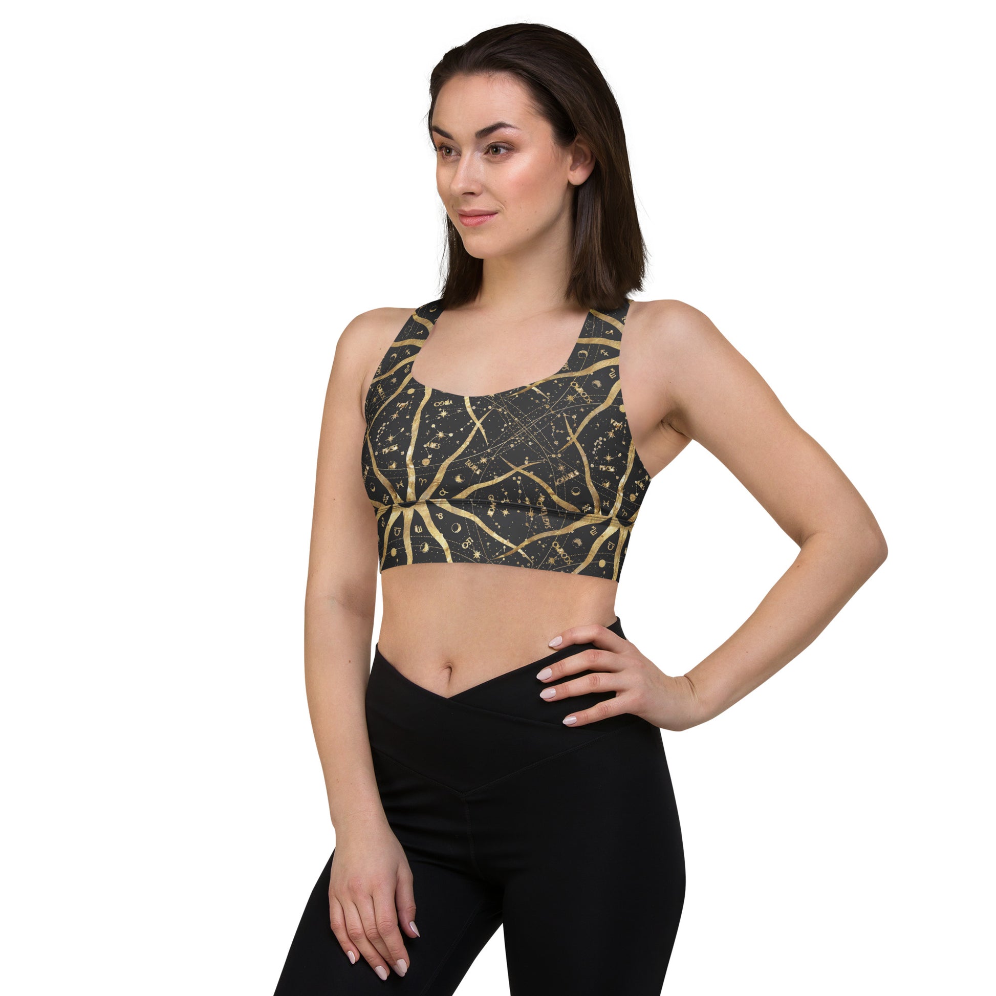 Women's Longline Sports Bra Ancient Sun - FLAKOUT