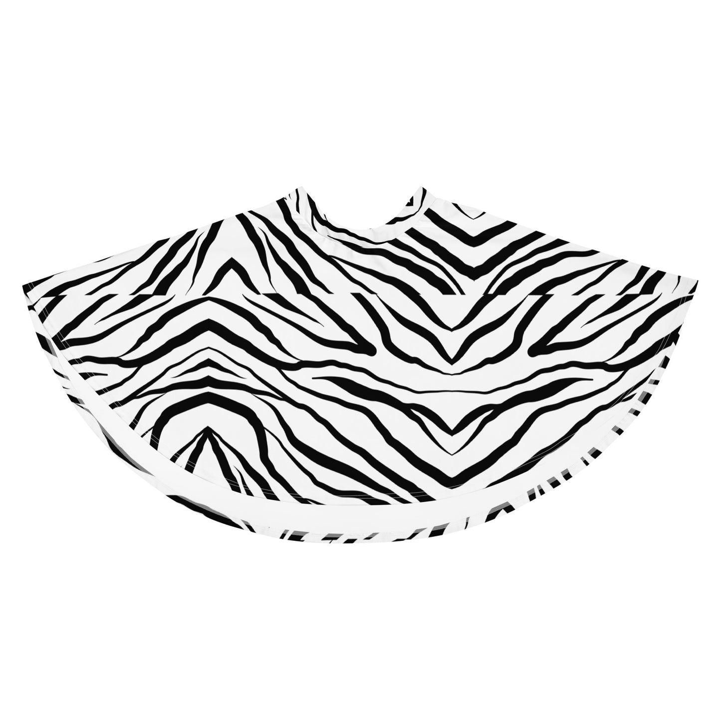 Striped Zebra Vibrance Women's Skater Skirt - FLAKOUT